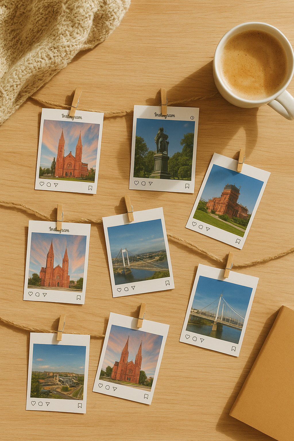 Фотокарточки макет "Instagram"